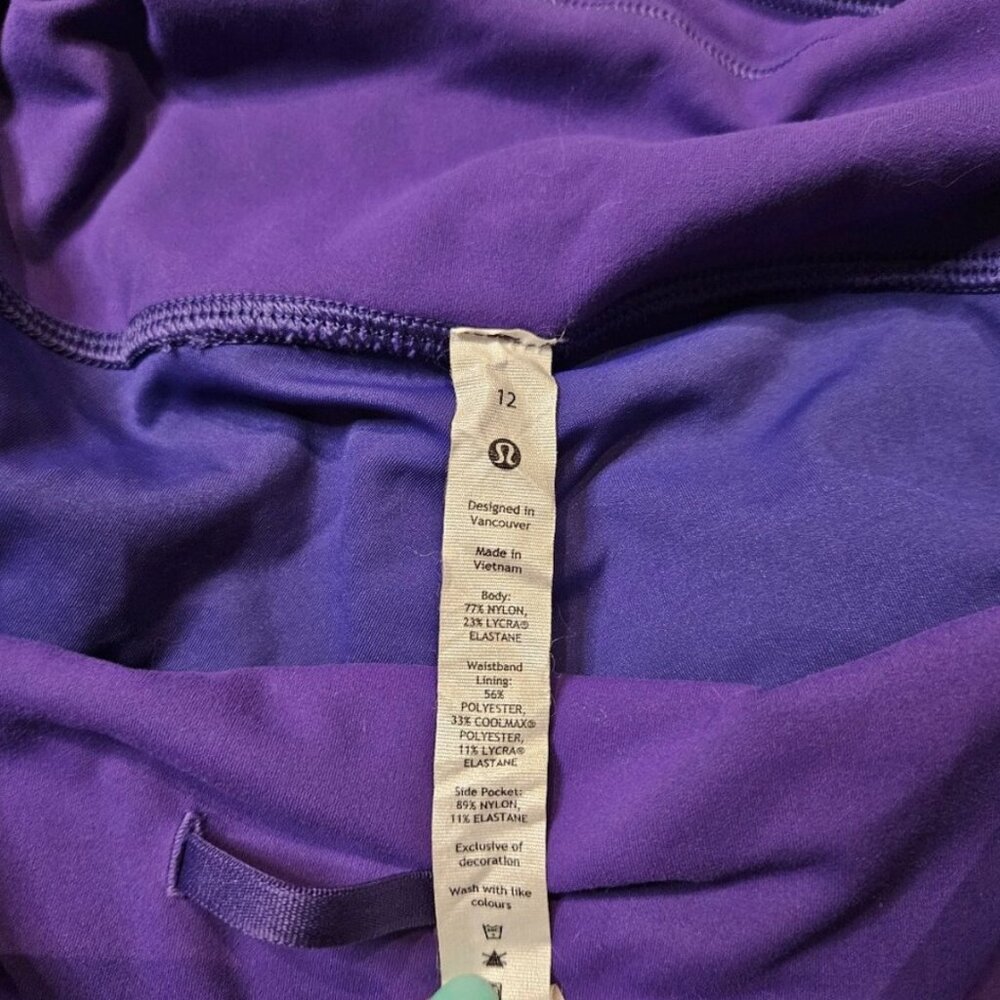 Lululemon Wunder Train High-Rise Short 6" Petrol Purple 12 - Picture 8 of 9